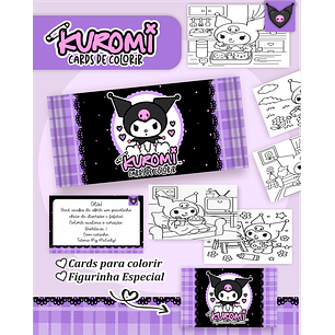 Arquivo Card de Colorir Kuromi - PAMELLA