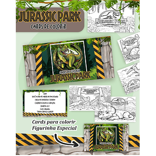 Arquivo Card de Colorir Jurassic Park - PAMELLA