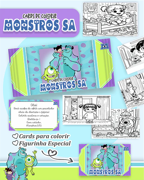 Arquivo Card de Colorir Monstros S.A - PAMELLA