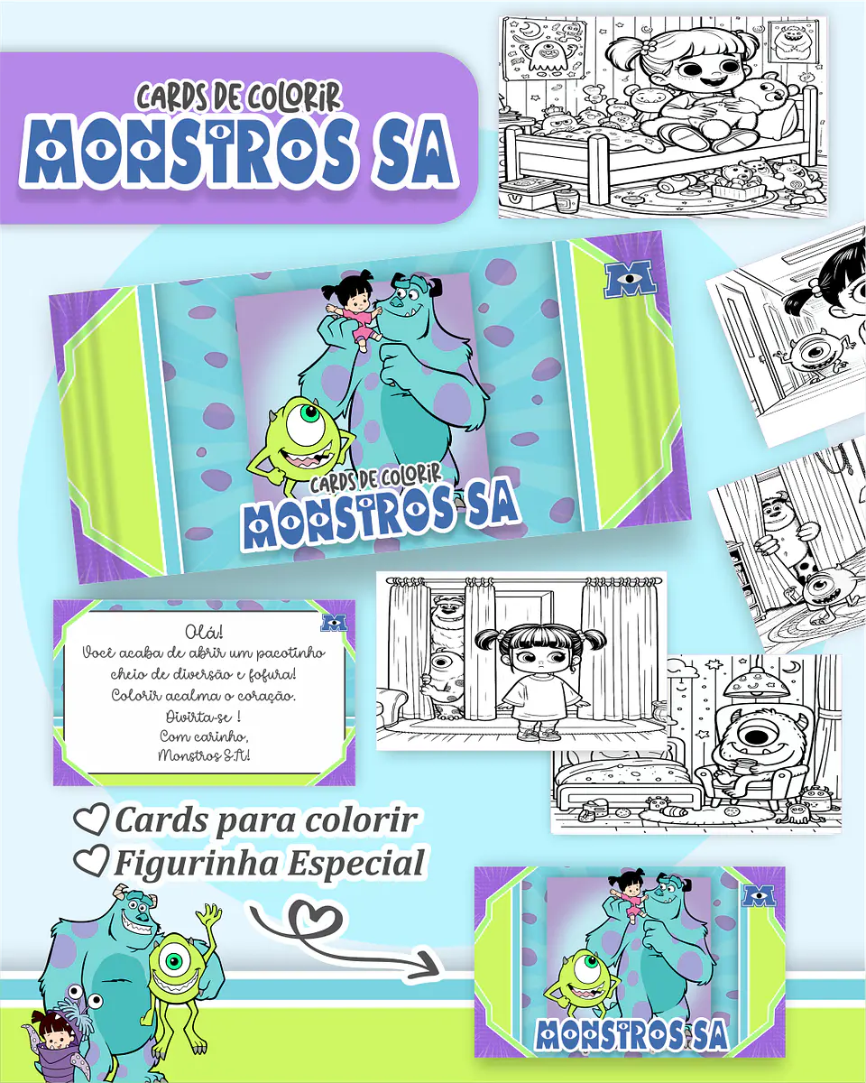 Arquivo Card de Colorir Monstros S.A - PAMELLA 1