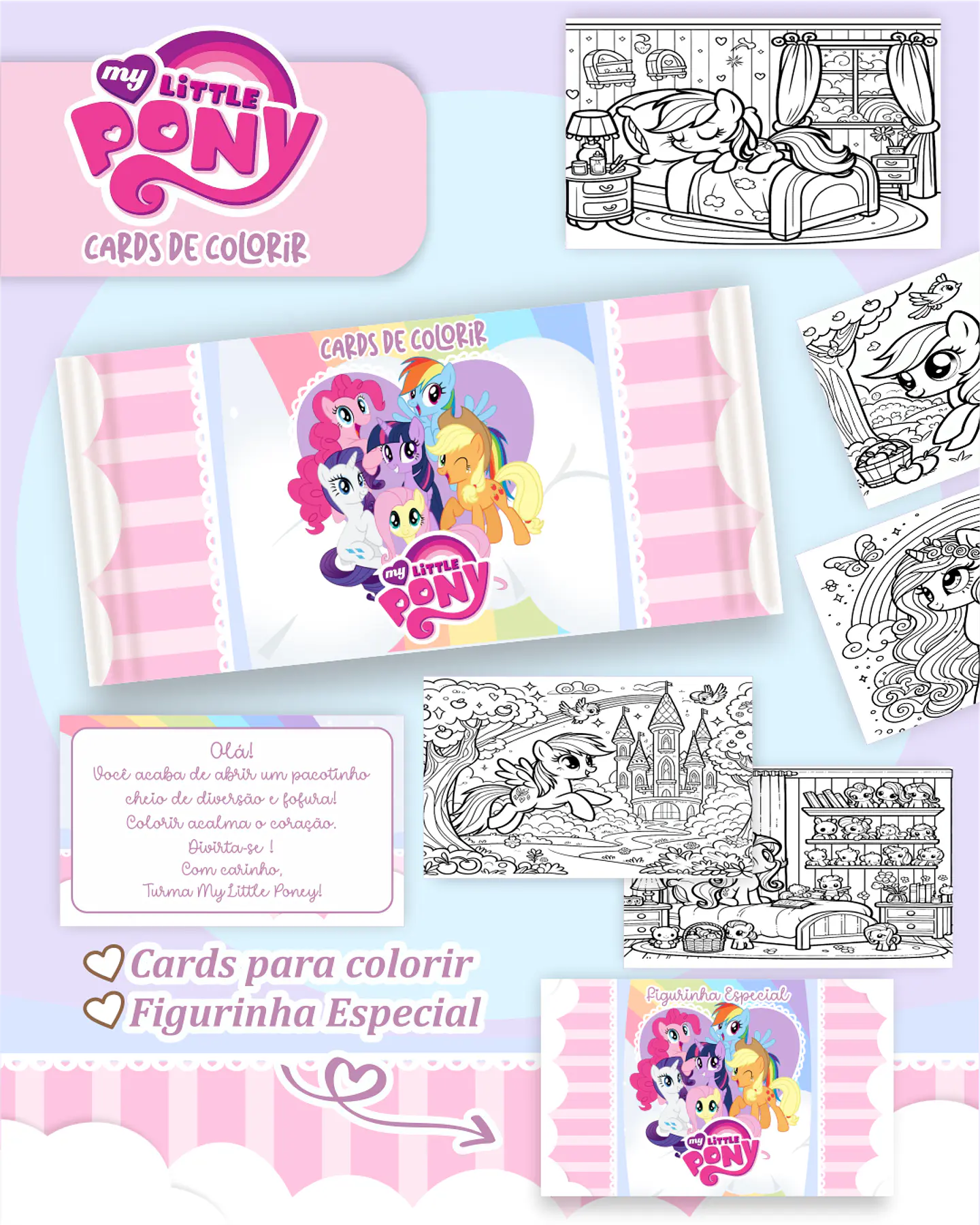 Arquivo Card de Colorir My Little Pony - PAMELLA 1