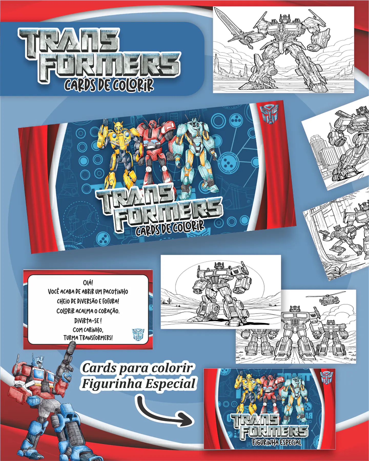 Arquivo Card de Colorir Transformers - PAMELLA 1