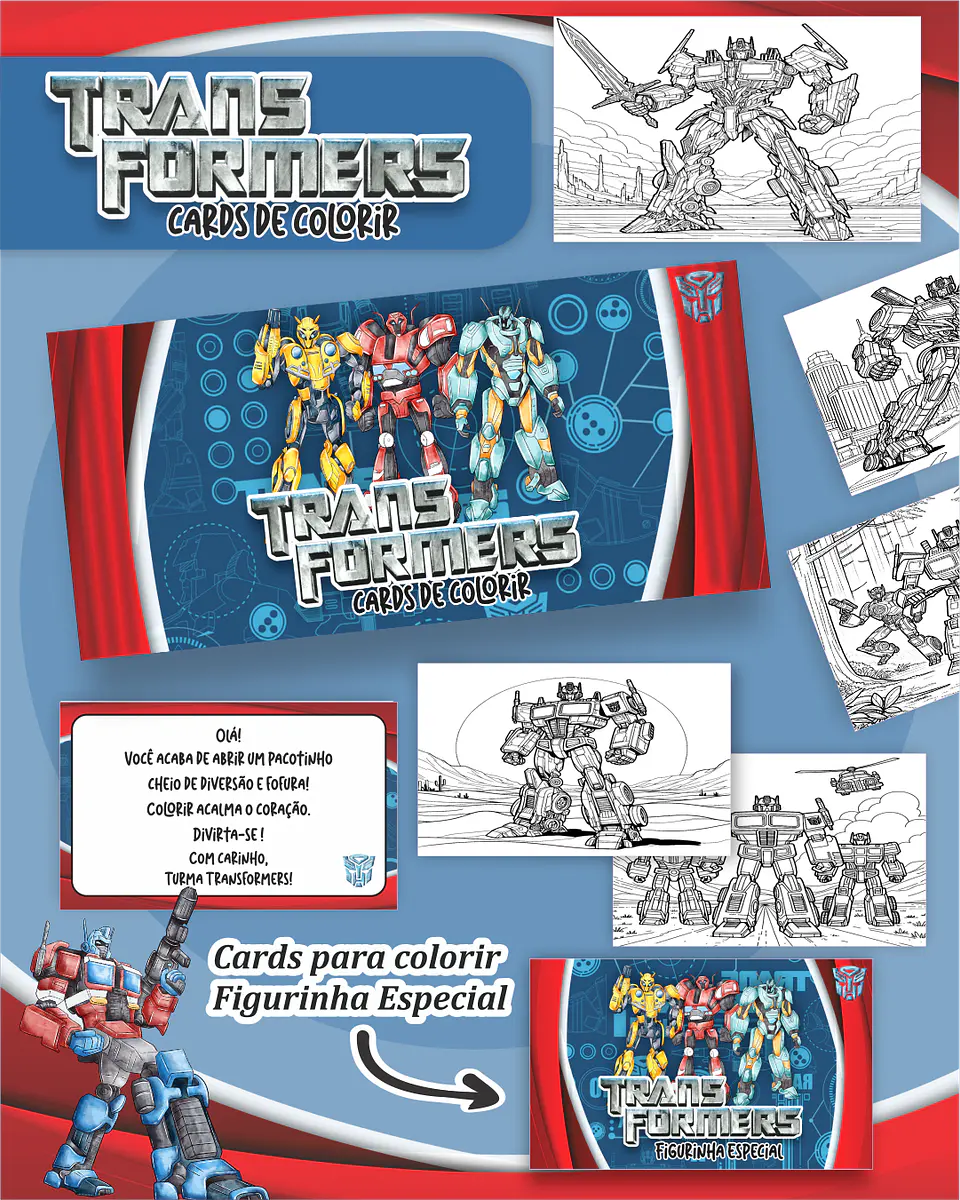 Arquivo Card de Colorir Transformers - PAMELLA 1