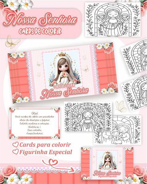 Arquivo Card de Colorir Nossa Senhora - PAMELLA