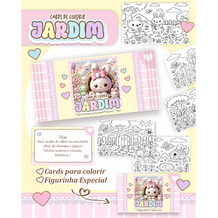 Arquivo Card de Colorir Jardim Fofo - PAMELLA