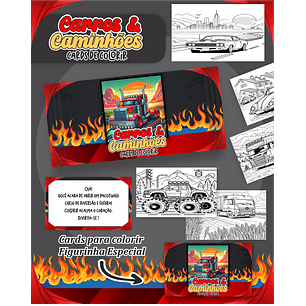Arquivo Card de Colorir Carros e caminhões - PAMELLA