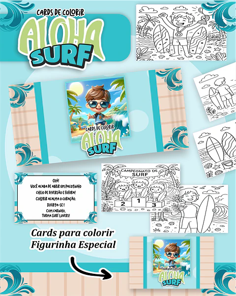 Arquivo Card de Colorir Surf - PAMELLA