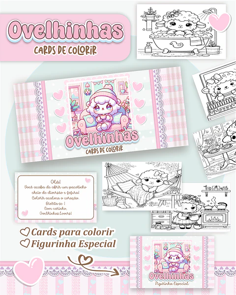 Arquivo Card de Colorir Ovelhinhas - PAMELLA