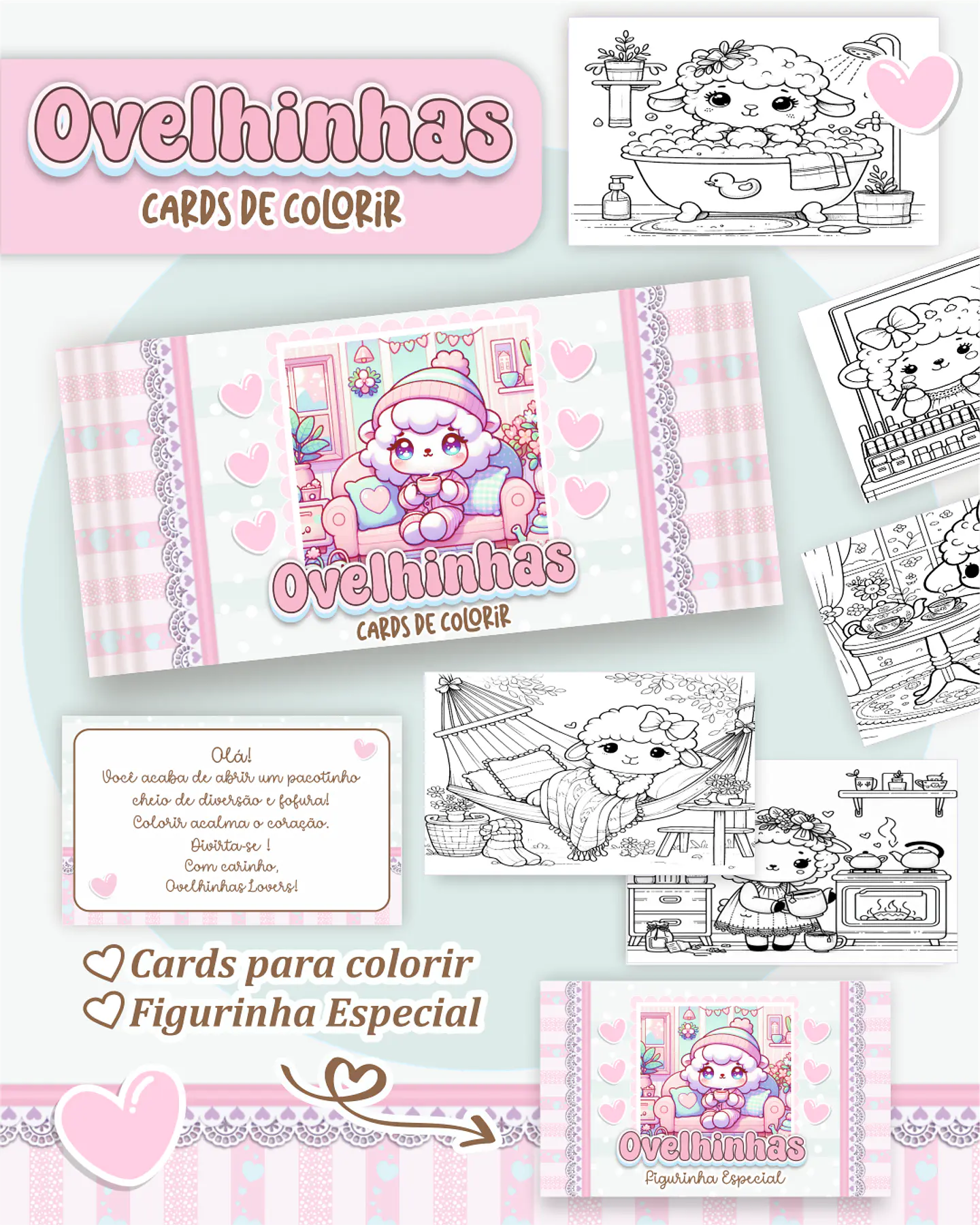 Arquivo Card de Colorir Ovelhinhas - PAMELLA 1