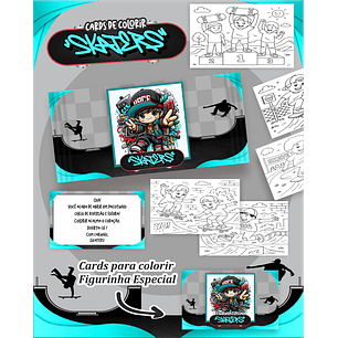 Arquivo Card de Colorir Skaters - PAMELLA