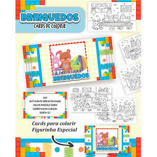 Arquivo Card de Colorir Brinquedos - PAMELLA