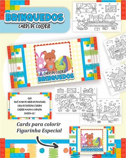 Arquivo Card de Colorir Brinquedos - PAMELLA