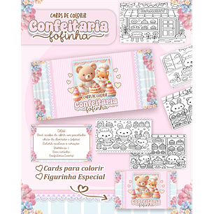 Arquivo Card de Colorir Confeitaria fofinha - PAMELLA