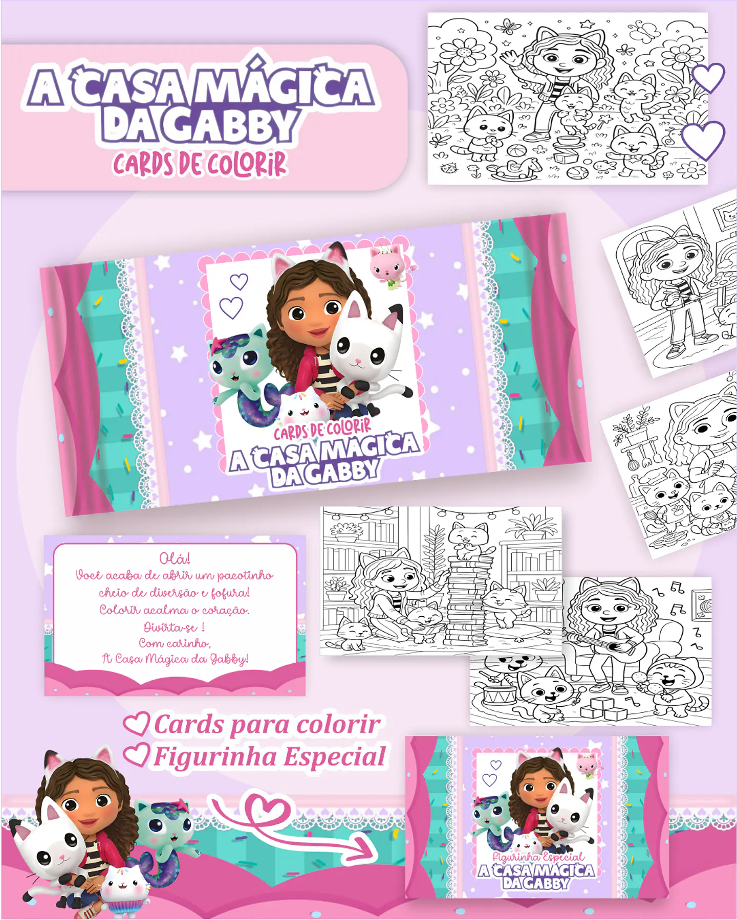 Arquivo Card de Colorir A Casa Mágica da Gabby - PAMELLA 1