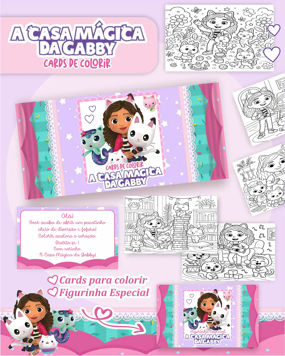 Arquivo Card de Colorir A Casa Mágica da Gabby - PAMELLA 1