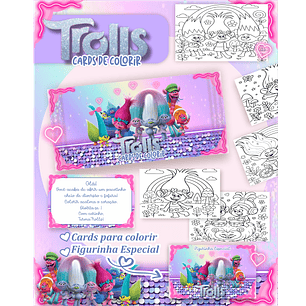 Arquivo Card de Colorir Trolls - PAMELLA