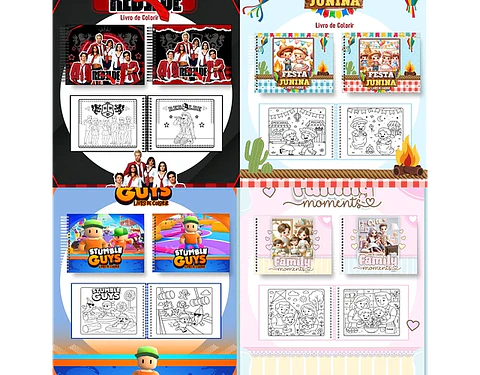 Arquivo Super Pack Livros de Colorir 2.0 80 TEMAS - Pamella