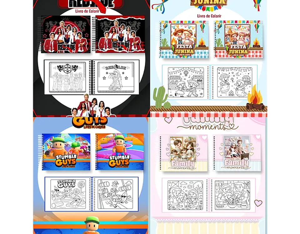 Arquivo Super Pack Livros de Colorir 2.0 80 TEMAS - Pamella 1