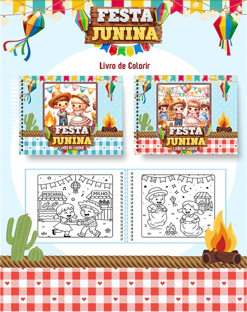 Arquivo Livro de Colorir FESTA JUNINA - PAMELLA