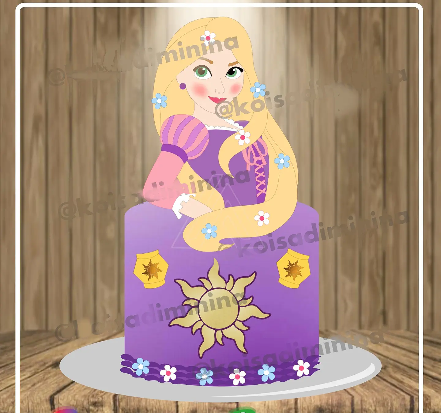 Arquivo de Corte Topo Rapunzel 1