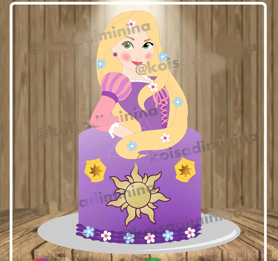 Arquivo de Corte Topo Rapunzel 1