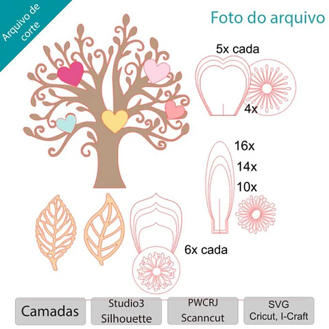 Arquivo Topo de Bolo Dia dos Namorados Arvóre do Amor