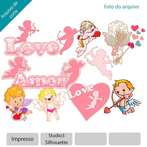 Arquivo Topo de Bolo Dia dos Namorados Cupido