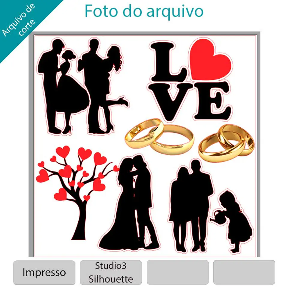 Arquivo Topo de Bolo Dia dos Namorados - Casais com arvore 1