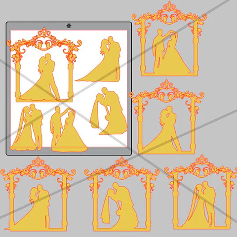 Arquivo Topo de Bolo Dia dos Namorados - Casais pergolado