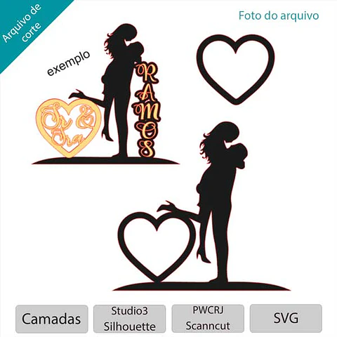 Arquivo Topo de Bolo Dia dos Namorados - Casal