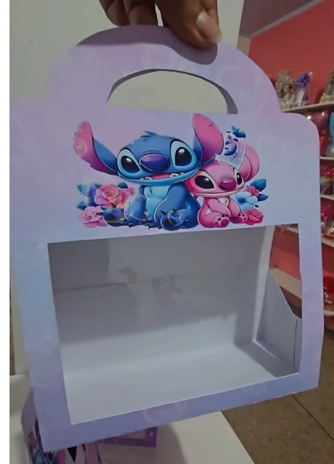 Arquivo Dia dos Namorados Sacola com visor stitch - DIY PRESENTES