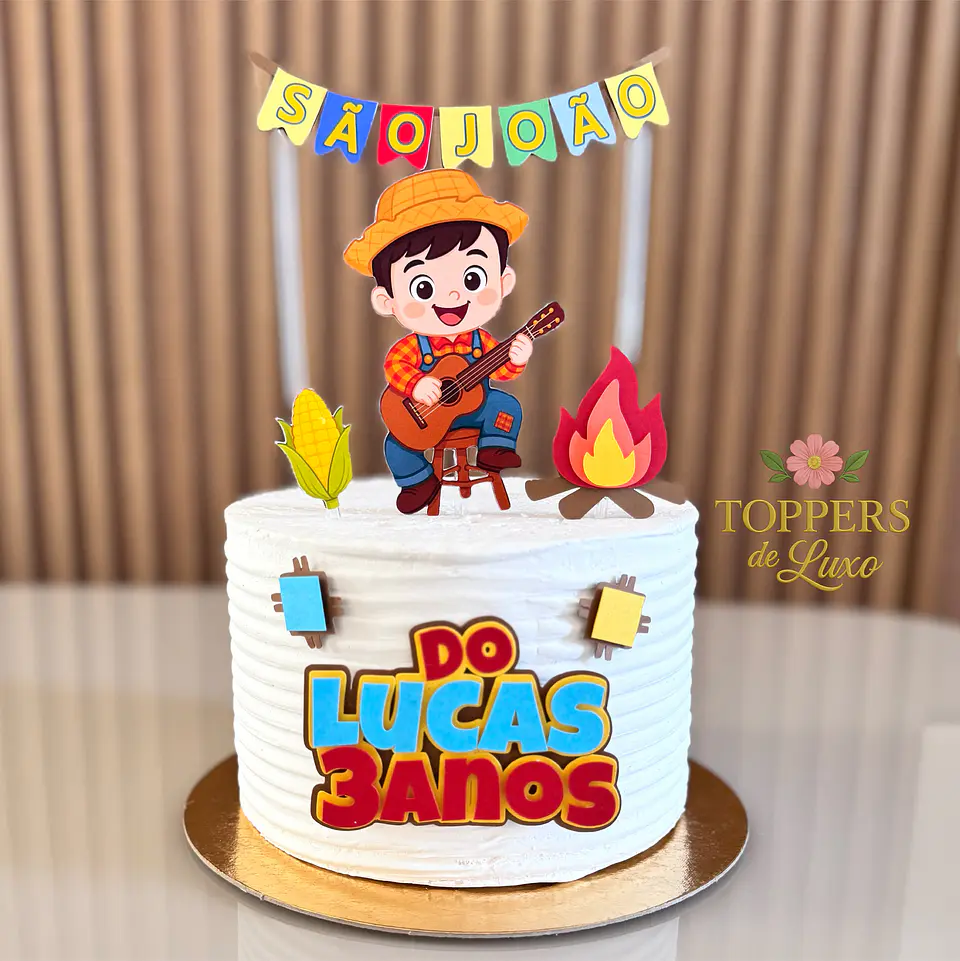 Arquivo Topo de Bolo Festa Junina Arraiá Menino 1