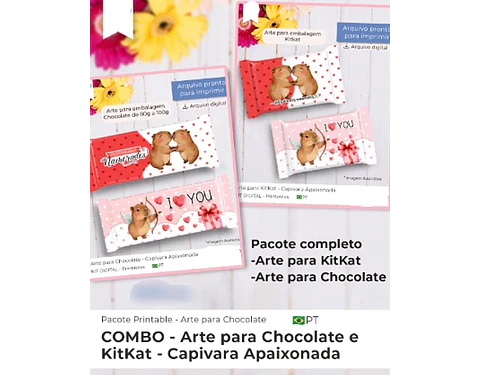 Arquivo Combo Dia dos Namorados Capivara Apaixonada - Balloon