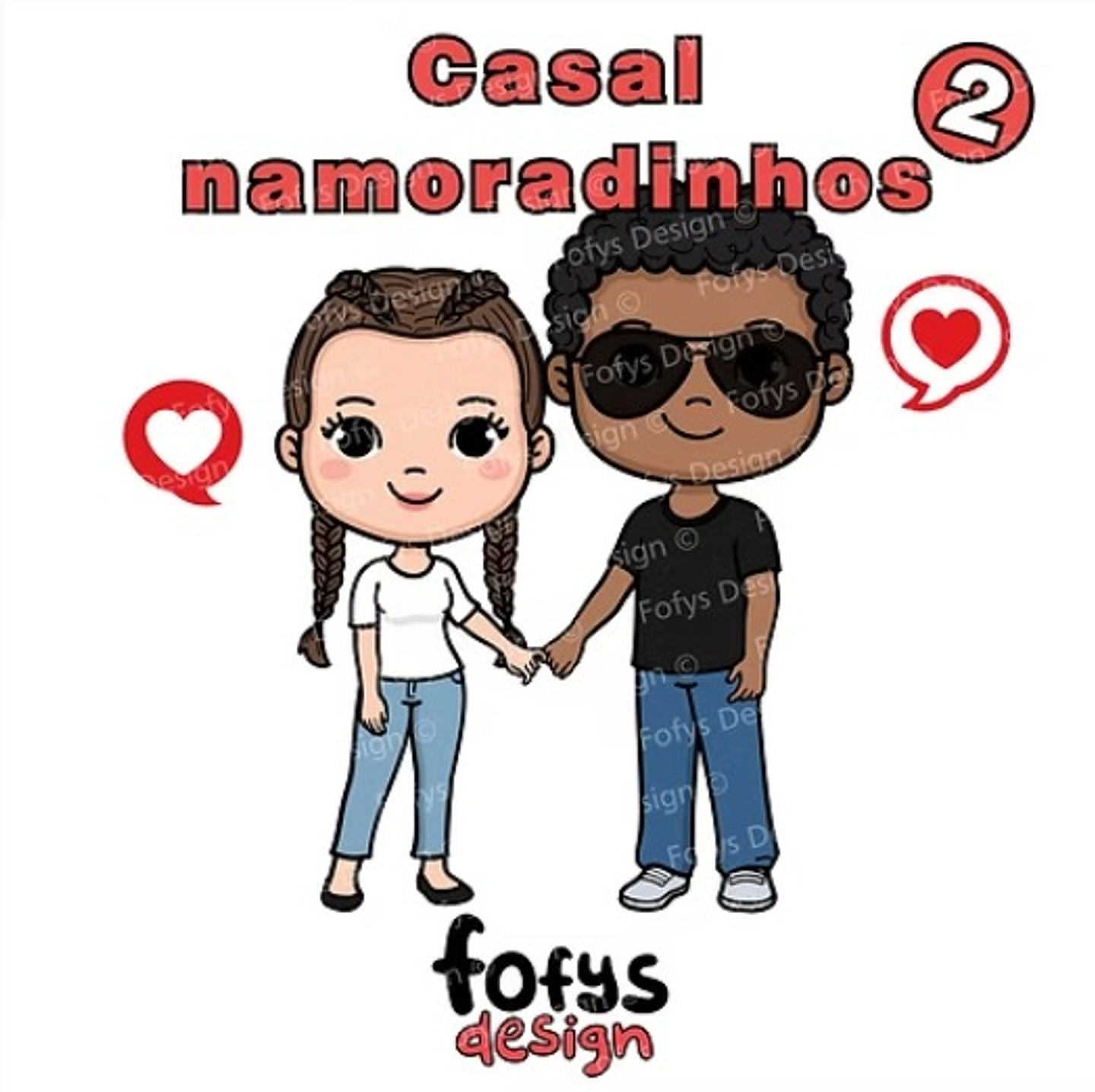 Kit Digital Dia dos Namorados Casal Namoradinhos 2 - FOFYS 1