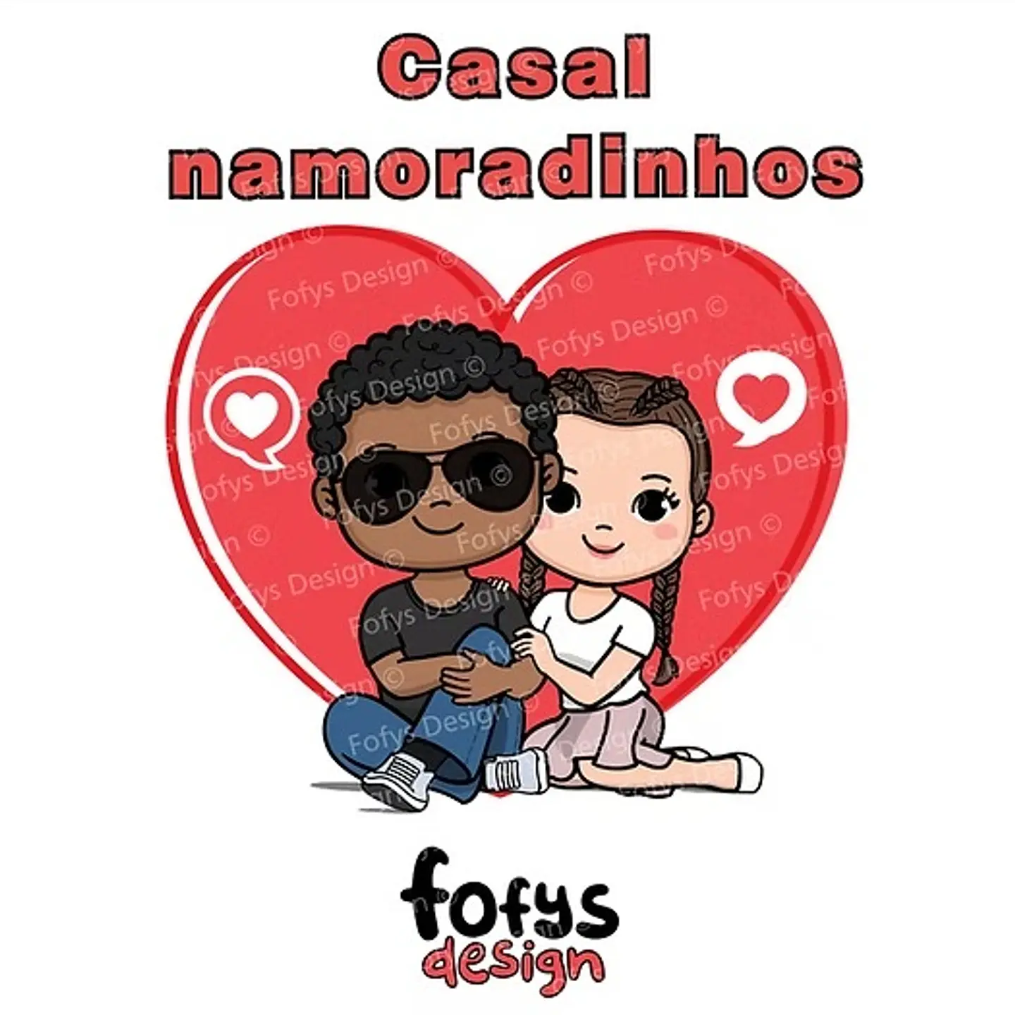 Kit Digital Dia dos Namorados Casal Namoradinhos - FOFYS 1