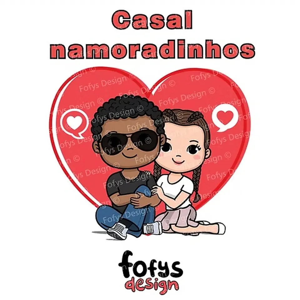 Kit Digital Dia dos Namorados Casal Namoradinhos - FOFYS 1