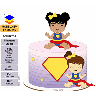 Arquivo de Corte Topo Supergirls Baby