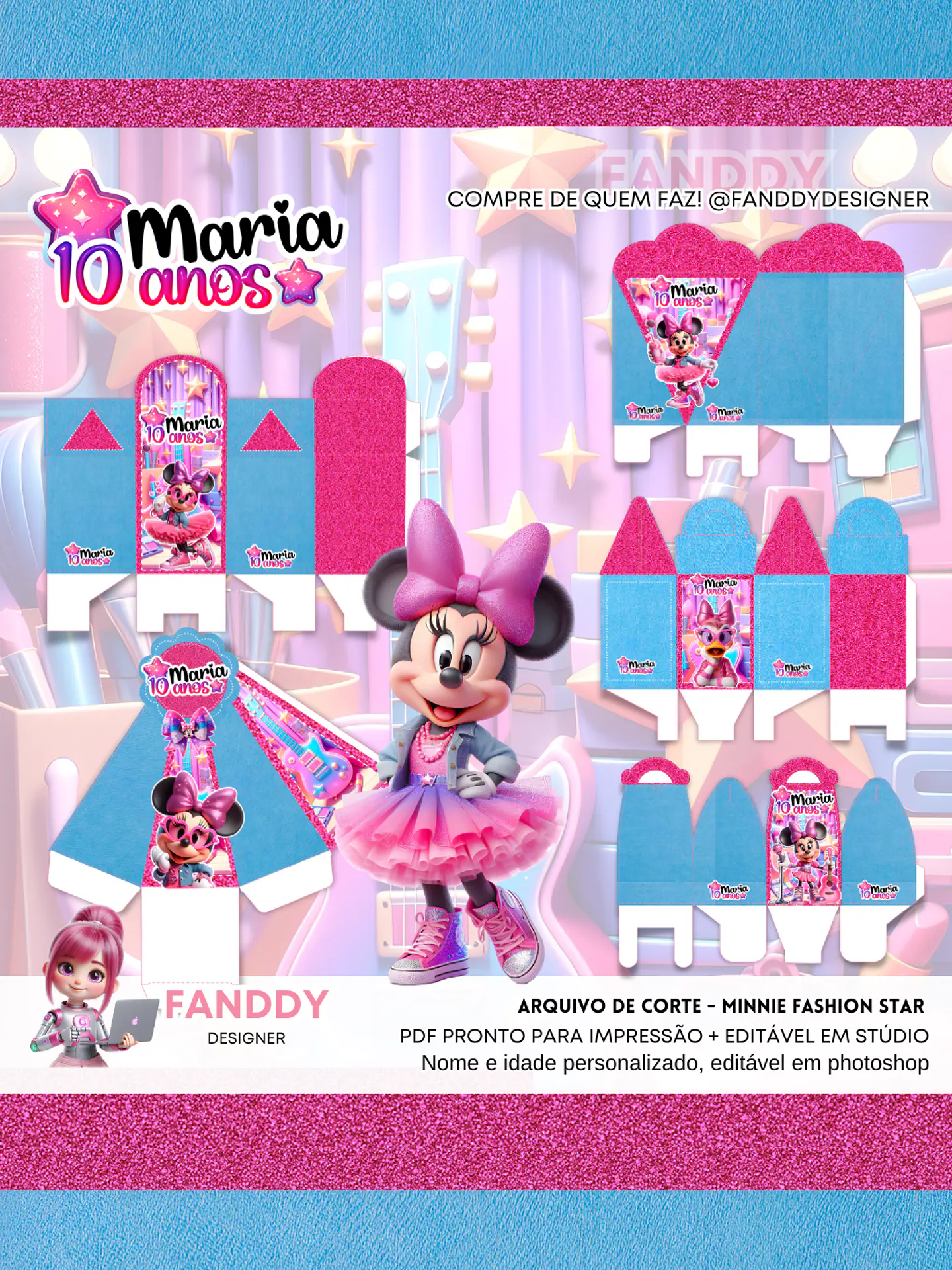Arquivo de Corte Minnie 113 - FANDDY 1