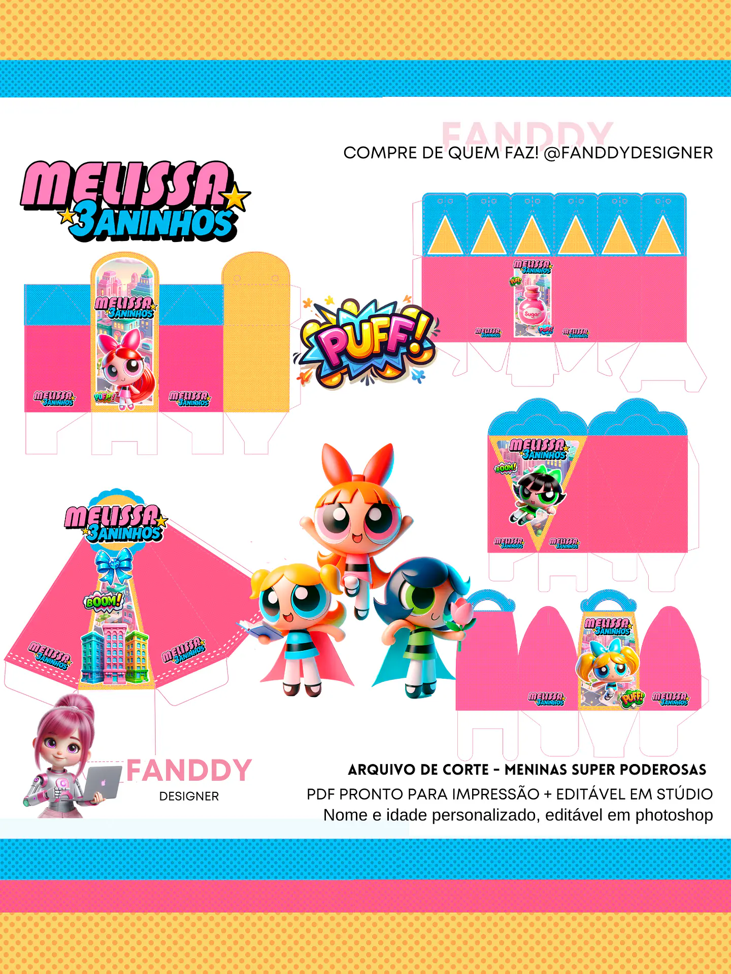 Arquivo de Corte Meninas Super Poderosas - FANDDY 1