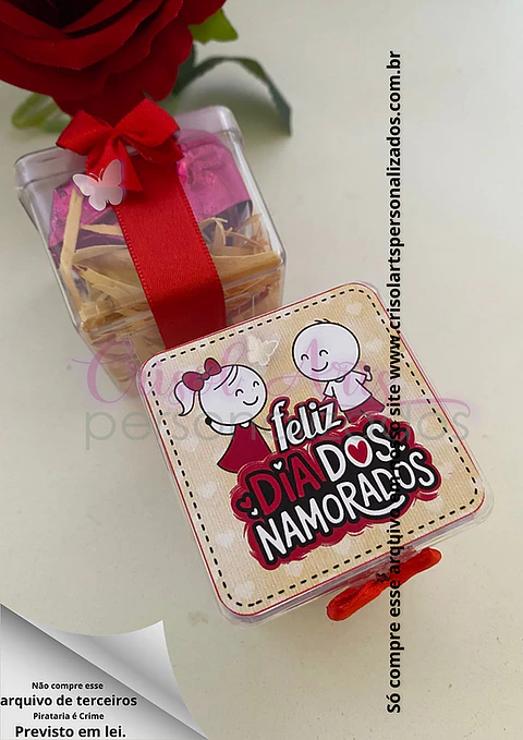 Arquivo Dia dos Namorados Adesivo Caixinha Acrílica - Crisol Arts