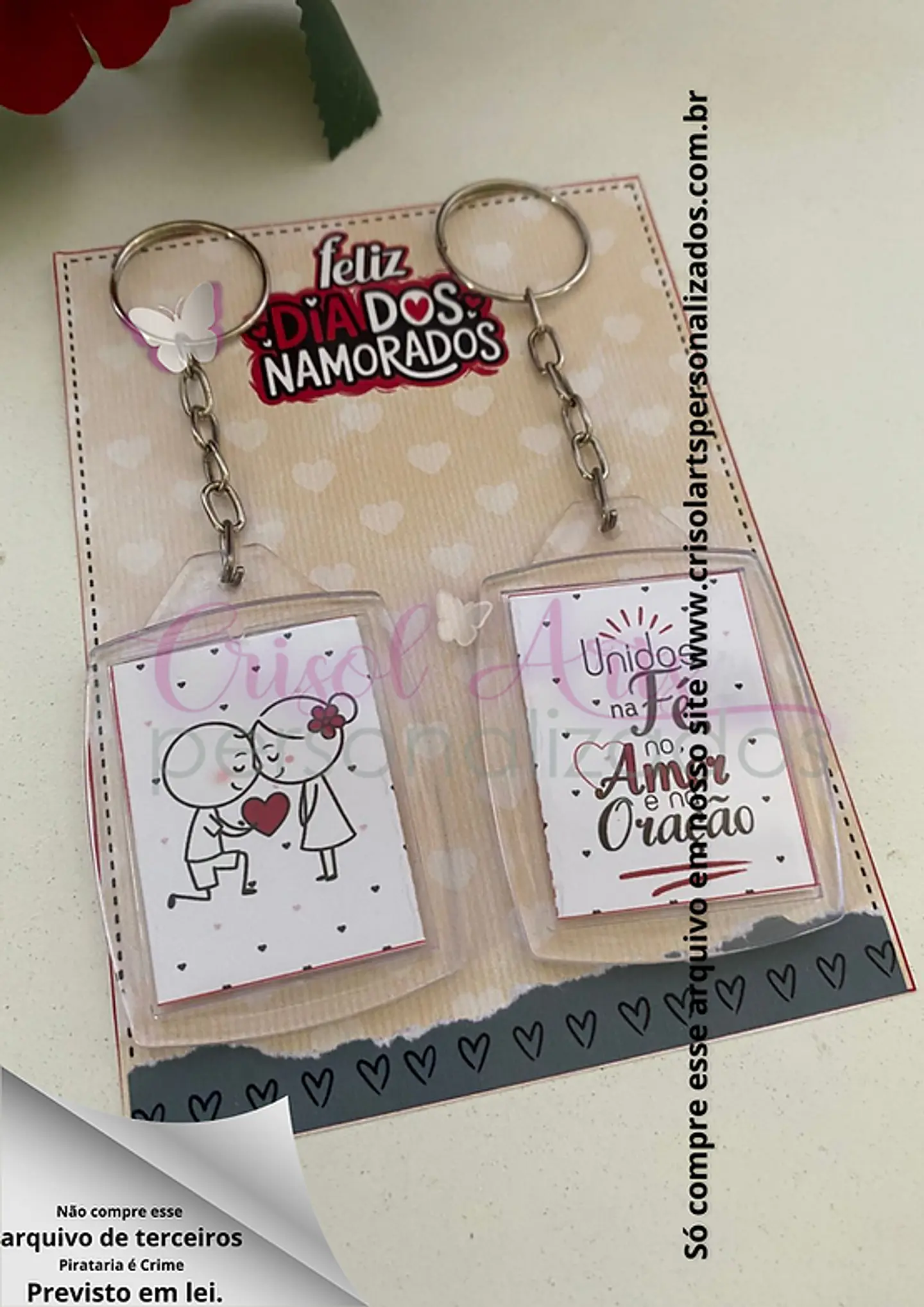Arquivo Dia dos Namorados Card Chaveiro - Cris Arts 1