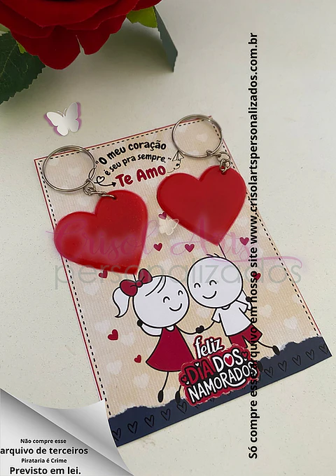 Arquivo Dia dos Namorados Card Dois Corações - Crisol Arts