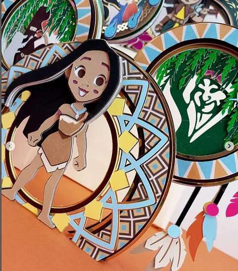 Arquivo Topo de Bolo Princesas Disney Pocahontas