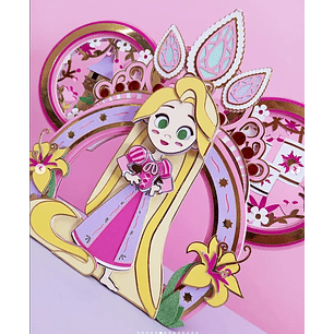 Arquivo Topo de Bolo Princesas Disney Rapunzel