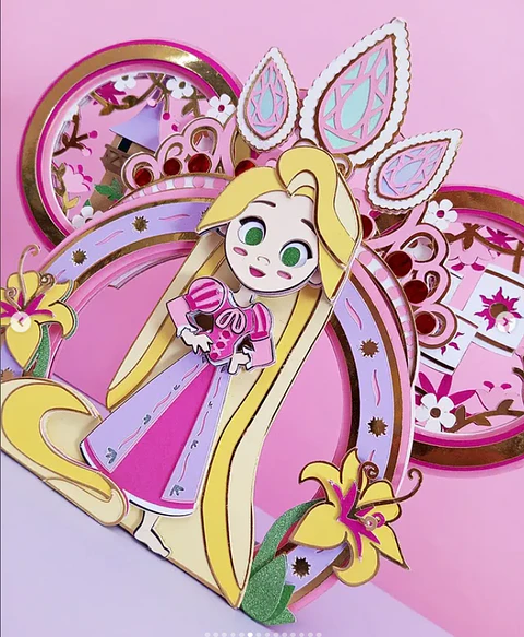 Arquivo Topo de Bolo Princesas Disney Rapunzel