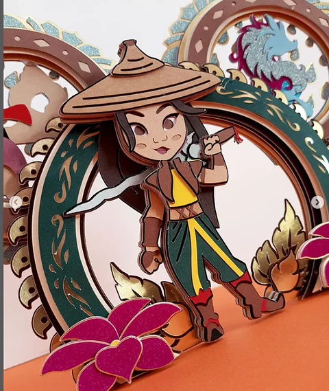 Arquivo Topo de Bolo Princesas Disney Raya