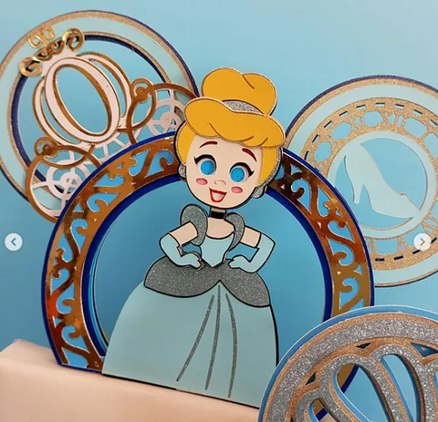 Arquivo Topo de Bolo Princesas Disney Cinderela