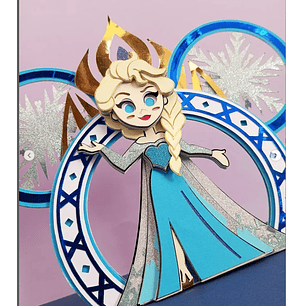 Arquivo Topo de Bolo Princesas Disney Elsa