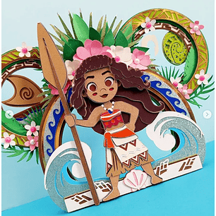 Arquivo Topo de Bolo Princesas Disney Moana