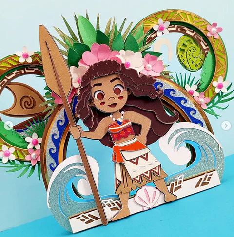 Arquivo Topo de Bolo Princesas Disney Moana